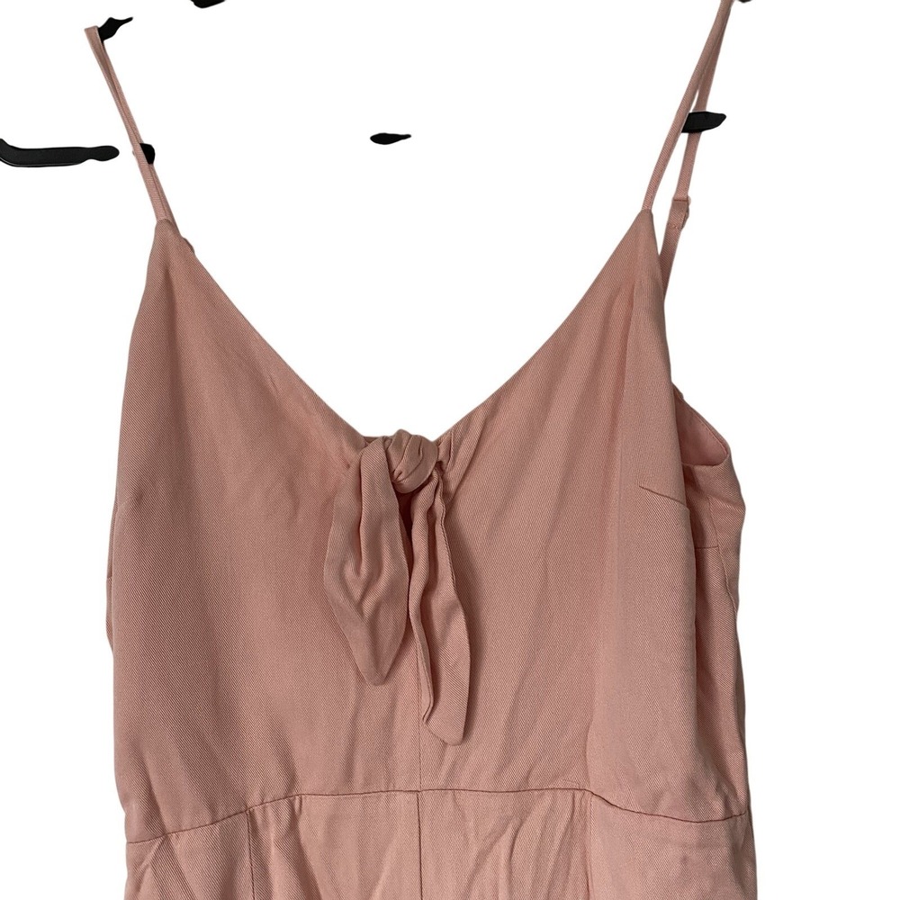 Tie Front Jumpsuit Pink Flowy Doll By Dress And Dwell Size Small - Picture 3 of 6